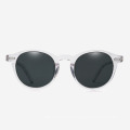 Round Classic Design Acetate Men's Sunglasses